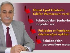 Ahmet Eşref Fakıbaba Telefon numarasını verdi