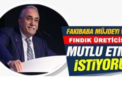 Bakan Fakıbaba’dan fındık üreticisine müjde