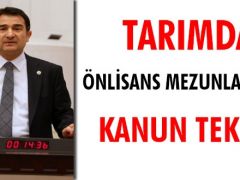 Tarımda önlisans mezunları için kanun teklifi